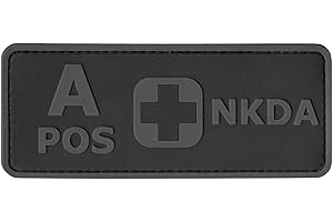 LEGEEON APOS Blood Type NKDA ACU Subdued Tactical No Drugs Allergies PVC Rubber 3D Fastener Patch