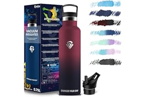 Grsta Botella Agua Acero Inoxidable, Botella Termica 750ml, sin BPA, Botella Gimnasio, Cantimplora Termica para Adultos, Deporte, Escuela, Oficina