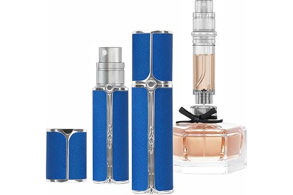 muilsae AF02DB Vaporisateur Parfum, 5 ml Flacon rechargeable, Vaporisateur de voyage portable, adapté au sac à main, au voyage, pour femmes et hommes (bleu)