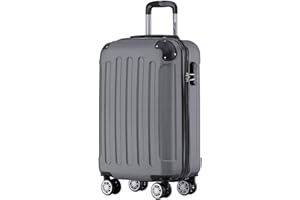 TRVLMORE Handgepäck Koffer 54x36x20cm - Koffer & Trolleys, Reisekoffer mit Rollen, Handgepäck Trolley 54x36x20, Hartschalenkoffer Klein, Koffer Handgepäck 54x36x20 Leicht, Trolley Handgepäck, Grau