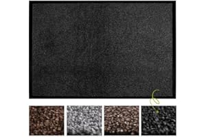 TradeXone Door mat Eco Friendly Super absorbent for indoor, stain-resistant material for outdoor anti-skid floor mat (Anthracite, 40cm x 60cm)