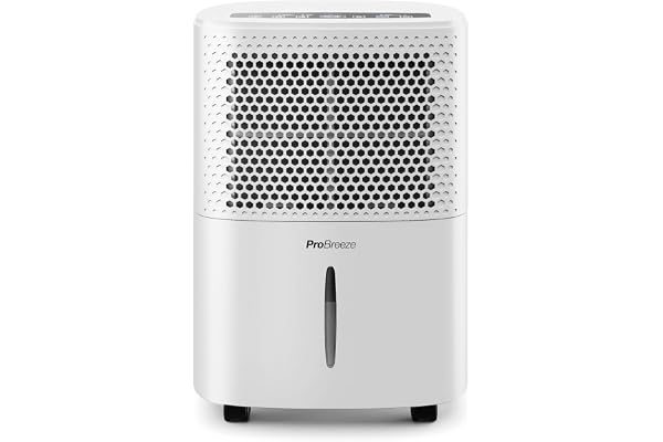 Pro Breeze Elektrisk Avfuktare 12L/dygn | 3 Driftlägen, Digitalvisning, Avloppsslang & Timer
