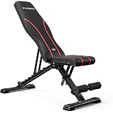 FLYBIRD Banco de musculaci&oacute;n ajustable, capacidad de carga de 300 kg/363 kg, banco multifuncional profesional inclinable y pl