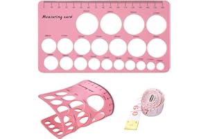 KISSBOBO Reglas Para Pezones, Medidor de pezones para sacaleches, Medidor de pezones de silicona suave, Herramienta de medición de pezones, Imprescindible para nuevas mamás/mujeres（Rosa）