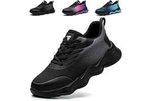 YOBIKEY Safety Trainers Mens Womens Steel Toe Cap Trainers Lightweight Safety Shoes Comfortable Breathable Work Shoes