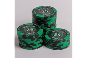 Redtooth Poker 14 Gram Casino Poker Chips | Pack of 25 with Denomination of 25 Value | 40mm Diameter