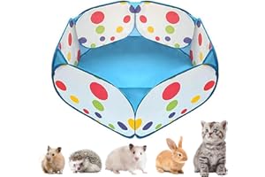 JOALPYSM Hamster Playpen, Pop Up Play Pen, Foldable Small Animal Playpen, Guinea Pig Run Hamster Play Pen Hamster Run, Indoor or Outdoor Exercise Pet Fence for Rabbits Chinchillas Hamster