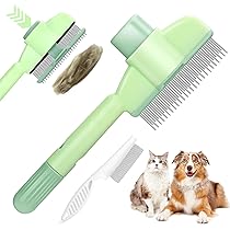 Toelettatura Domestica Acciaio 2 Pettini Per Animali Domestici Autopulenti - Per Cani, Gatti E Conigli Con Denti In Acciaio Pettine Toelettatura Domestica