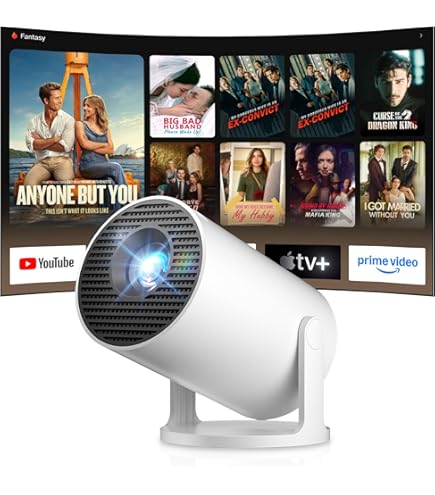 Mini Beamer 4K Unterstützt Android 11, Smart Projector 5G