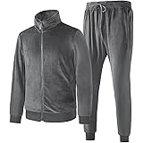 TONY BACKER Tuta Uomo In Pile Sportiva Con Chiusura Zip Completo Tuta In Casa
