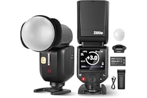 NEEWER Z880-N Flash Speedlite TTL 76W 2,4G Compatible avec Nikon, Speedlight Diffuseur&Adaptateur, Nouvelle Interface, Lampe Pilote, Sélec Rapide TTL/M, GN60 1/8000s HSS 600 Flashs