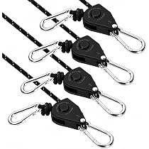 Lot De 4 Haubans Avec Tendeurs Réglables – 4 M, Corde Réfléchissante Pour Voile D’Ombrage, Tente Ou Bâche