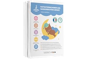 Matratzenschoner 60x120 wasserdichte Matratzenauflage - Bettunterlagen - Baby Bed Cover - wasserdichte Betteinlage - Wasserdichter Matratzenschutz Mit 30cm Bonnet - Weiße Jersey Bettschutz Unterlage