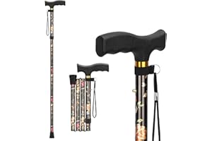 supregear Canne de Marche Pliable - Bâton de Marche Réglable en Hauteur, Canne de Voyage Légère et Flexible, Aide à la Mobilité Pliable pour Équilibre, pour Hommes et Femmes