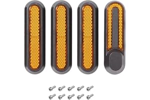 BCBF 4 PCS Catarifrangenti Monopattino Accessori Copri Ruota Monopattino Copriruote Anteriori con Strisce Riflettenti Compatibile per Scooter Xiaomi M365 Essential 1S Pro2