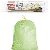 Koroplast Yasemin Kokulu B&uuml;y&uuml;k Boy B&uuml;zg&uuml;l&uuml; &Ccedil;&ouml;p Poşeti 10'lu 65x67 cm, Kolay Bağlanır Kokulu B&uuml;zg&uuml;l&uuml; B&uuml;y&uuml;k Boy &Ccedil;&ouml;p Torbası, Sı