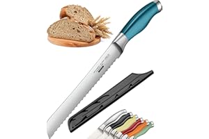 Orblue Couteau à Pain Professionnel, Couteau de Pain 20 cm, Idéal pour Tous Types de Pains, Couteaux à Pain Tranchants et Durables