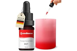 Candleverse Premium Flüssige Kerzenfarbe [Rot] | Hochkonzentrierte Farbe für DIY Kerzenherstellung | 10ml Flasche