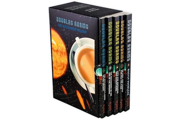 Hitchhiker's Guide to the Galaxy Trilogy Collection 5 Books Set by Douglas Adams