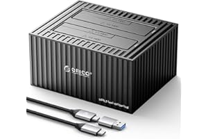 ORICO USB C Dock Disque Dur pour SATA de 2,5/3,5" SSD/HDD ,Aluminium Dual Bay Stations d'accueil pour Disque Dur en Charge UASP, Cloner Hors Ligne et disques durs 18 to (9628C3-C)