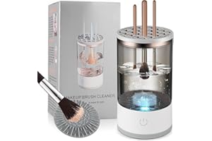 DONUBIIU Electric Makeup Brush Cleaner, Make up Brush Cleaner Machine, USB Automatic Makeup Brush Cleaner, Makeup Brush Cleaner Machine Tool Set to Wash Dry Most Size Brushes for Women Wife