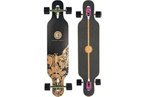 JUCKER HAWAII Longboard Skateboards - Freeride Cruiser Boards costruzione in fibra di vetro di bambù - per Principianti e Professionisti