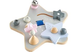 ‎SELECTA Selecta 64029 Star Game, Mobile Experience Board, Wooden Motor Skills Toy, 19 cm, Bellybutton