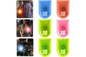 GOMETY LED Clip Blinklicht Reflective 2 Modi 4 LED Reflective Clip mit Magnet, PVC Wasserdicht Sicherheit Warnung Magnetclip für Schulranzen Rucksack Laufen