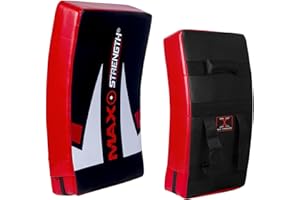 MAXSTRENGTH Gel Kick Strike Shield for Kickboxing Training | Curved Muay Thai Kicking Pad, Strike Body Shield | Great for MMA, Martial Arts, Karate Workout