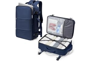 SZLX Zaino Ryanair 40x30x20 Sottovuoto Zaino da Viaggio 40x20x25 Bagaglio a Mano 40x30x20 Wizzair Donna Uomo Borsa da Cabina per Easyjet 45x36x20 Adatto a Laptop da 14 Pollici Impermeabile per Lavoro