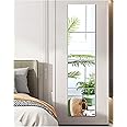 Sqinor Long Wall Mirror Full Length Mirrors Self Adhesive Mirror Tiles Glass 30x30 Stick On Mirrors for Bedroom, Living Room, Wardrobe Doors, Walls