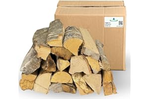 acquaverde | Legna da ardere di Faggio in Tronchetti da 25 cm, Secca e pronta all'uso per Riscaldamento, Stufe, Caminetti e Barbecue (2 Cartoni, 30 kg)