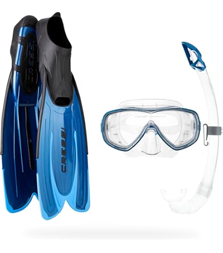 Schildkröt Children's Snorkel Set Bermuda 3-Piece Goggles Snorkeling Adjustable Fins in Various Sizes ABC Set Junior Diving Set High-Quality Silicone Perfect Fit