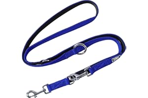 Ddoxx Dog Lead Air Mesh 120 cm in Various Colours and Sizes for Small & Large Dogs Dog Cat Puppy Small Long Short Dog Lead Cat Lead Recall Lead Flexi ble Lead, blue