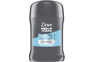 DOVE MEN + CARE Desodorante en barra antitranspirante Dove Plus Care. Para hombre, modelo Clean Comfort, 50 ml, Pack of 6