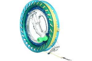 GREATRICH Carrete para Cometa, 300 M de Hilo de Nylon de Alta Resistencia, Diámetro 18 cm, para Cometas de Adultos y Niños, con Conector y Seguro, Asa Grande, Accesorio Essential para Volar Cometas