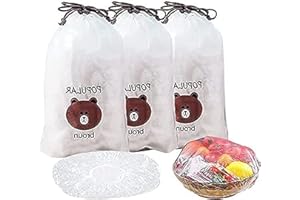 ZOOARTS Fresh Keeping Bags,100/200/300 Pcs Reusable Elastic Food Storage Covers,Plastic Sealing Elastic Stretch Bowl Lids,Universal Kitchen Wrap Seal Fresh Keeping Caps (300 Pcs)