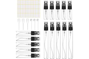 FortuneGlobe påfyllningsbar doftspray 15 st, reseparfymspray, glasspray för parfymprov, kosmetiska sprayer, (3 ml, 5 ml, 10 m
