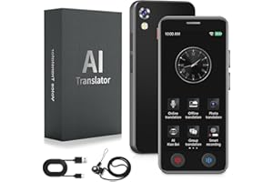 LIVELECT Language Translator Device, 5 inch Instant Translator No WiFi, AI Portable Translator, 139 Languages Two Way Real-Time Voice Translation, WiFi&Offline&Photo Translation for Travel Business Learning