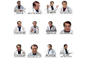 CUMNVULNT 12 Pack Dr Now Fridge Magnet, Dr. Nowzaradan Fridge Magnet, Cute Diet Magnet Fridges, Funny Motivational Diet Helper with Classic Quote - Why you eat so much