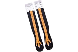 RGZD RGZ 2pcs Calzini con piedi di pollo divertenti, calzini di pollo, calzini di cartone animato, invernali, caldi, calze al ginocchio