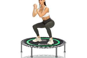 Darchen 200 KG Rebounder Mini Trampoline for Adults, Indoor Small Rebounder Exercise Trampoline for Workout Fitness for Quiet and Safely Cushioned Bounce Adults Kids [100 CM]