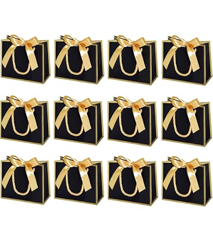 Set Di Sacchetti Regalo Di Natale In Carta Kraft Con Manici - Confezione Multipla