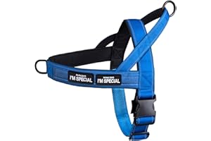 EEYFAROG No Pull Hundeharnisch für kleine, mittlere und große Hunde, Blaue Hundeharnisch, S