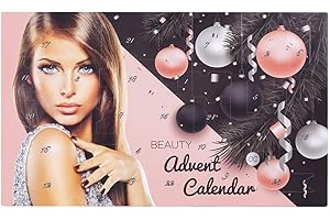 Accentra Kalendarz adwentowy z kosmetykami dla kobiet i nastolatek, zestaw do makijażu z 24 produktami do makijażu, wspaniałe kolory do perfekcyjnej stylizacji na adwent