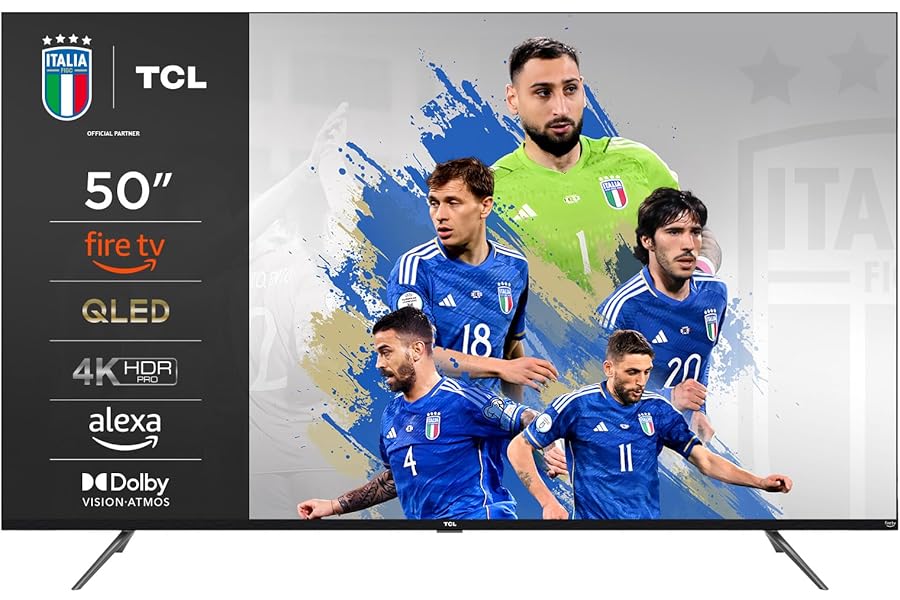 TCL 50CF630 50" Fire TV QLED (4K Ultra HD, HDR 10+, Dolby Vision & Atmos, Smart TV, Game Master, Motion Clarity 60Hz, Alexa Voice Remote Control), Black