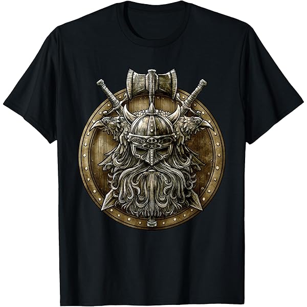 Camiseta Vikinga Valhalla - Diseño Con Lobo De Odín, Runas Y Brújula Nórdica - Para Hombres Y Mujeres - Estilo Retro Y Mitológico
