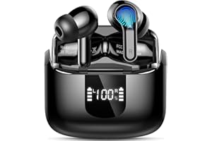 Bluetooth Kopfhörer, 50Std 3D-Stereo Kopfhörer Kabellos Bluetooth 5.4, Tiefer Bass Wireless Earbuds, 4 ENC Noise Cancelling Mic, 3g Mini USB-C in Ear Ohrhörer, IP-X7 Wasserdicht Headphones Sport Gym