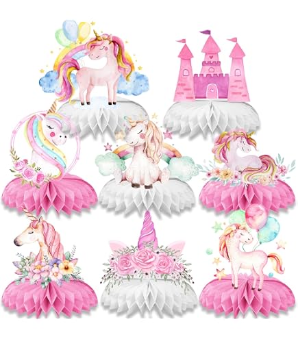 ArowlWesh 12 Centrotavola A Nido D'Ape Per Festa Principessa, Oro E Rosa, Decorazioni Compleanno Ragazze, Accessori Foto