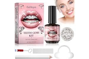 WUSANNA Zahnstein Schmuck,Zahnschmuck Set Zahnstein Set Zahn Steinchen Set,Tooth Gem Kit,DIY Krystal Dekoration für Zahn,für Party Daliy Leben,Tooth Gem Kit für Zahndekoration, mit Mundöffner